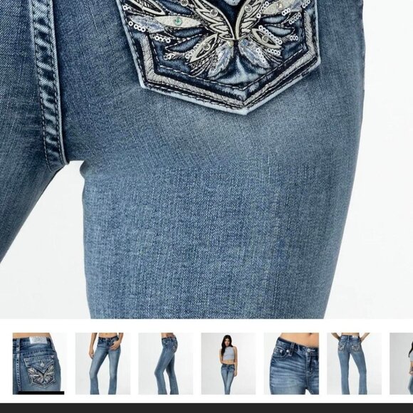 Pop Wing Boot Cut Miss Me Jeans - Picture 7 of 8